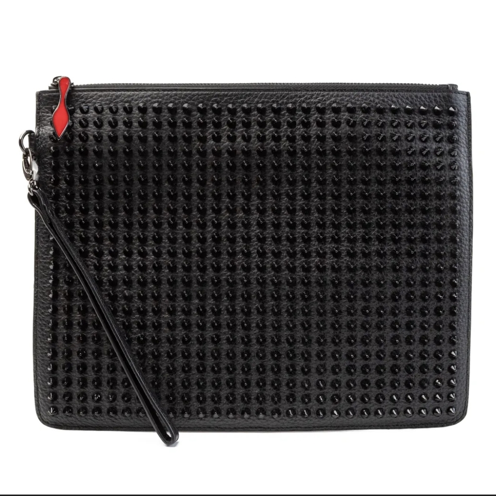 Christian Louboutin Black Studded Clutch